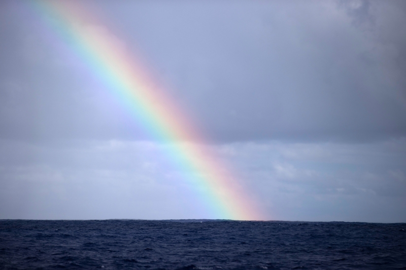 Rainbow over Atlantic Sea